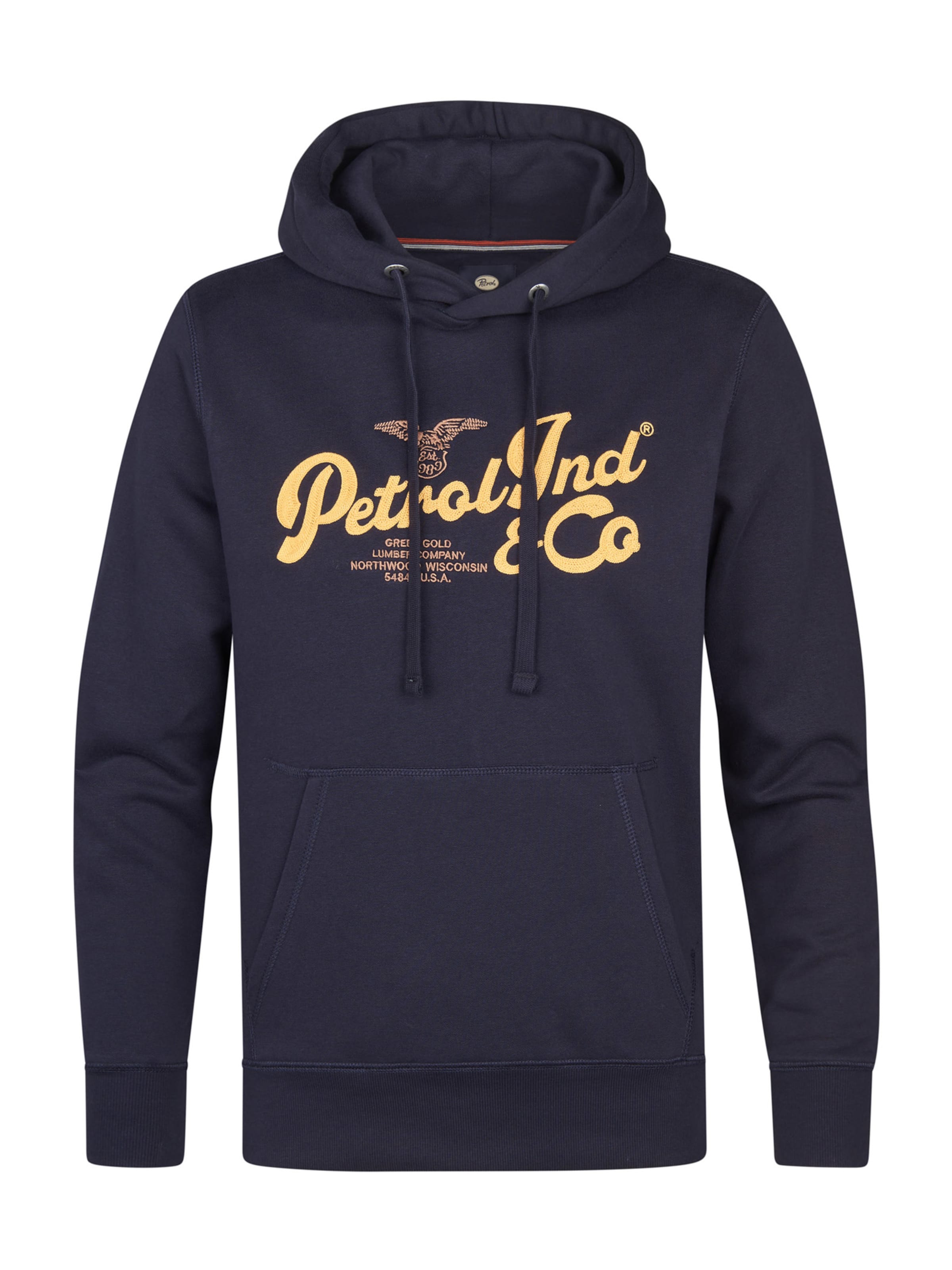 Petrol Industries Sweatshirt 'Kennewick' in Zwart: voorkant