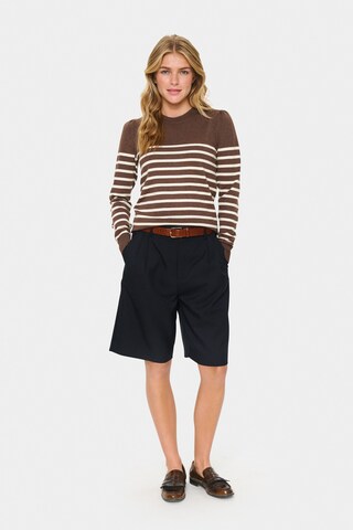 SAINT TROPEZ Sweater 'Mila' in Brown