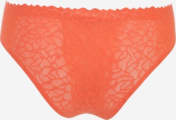 SLOGGI - Cueca 'Zero Feel Lace 2.0' em laranja