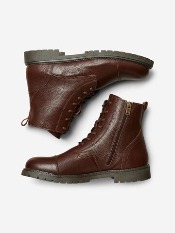 SELECTED HOMME Schnürboots 'THOMAS' in Braun