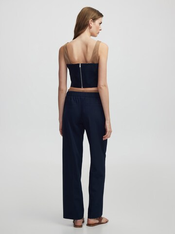 Ipekyol Regular Trousers with creases in Blue