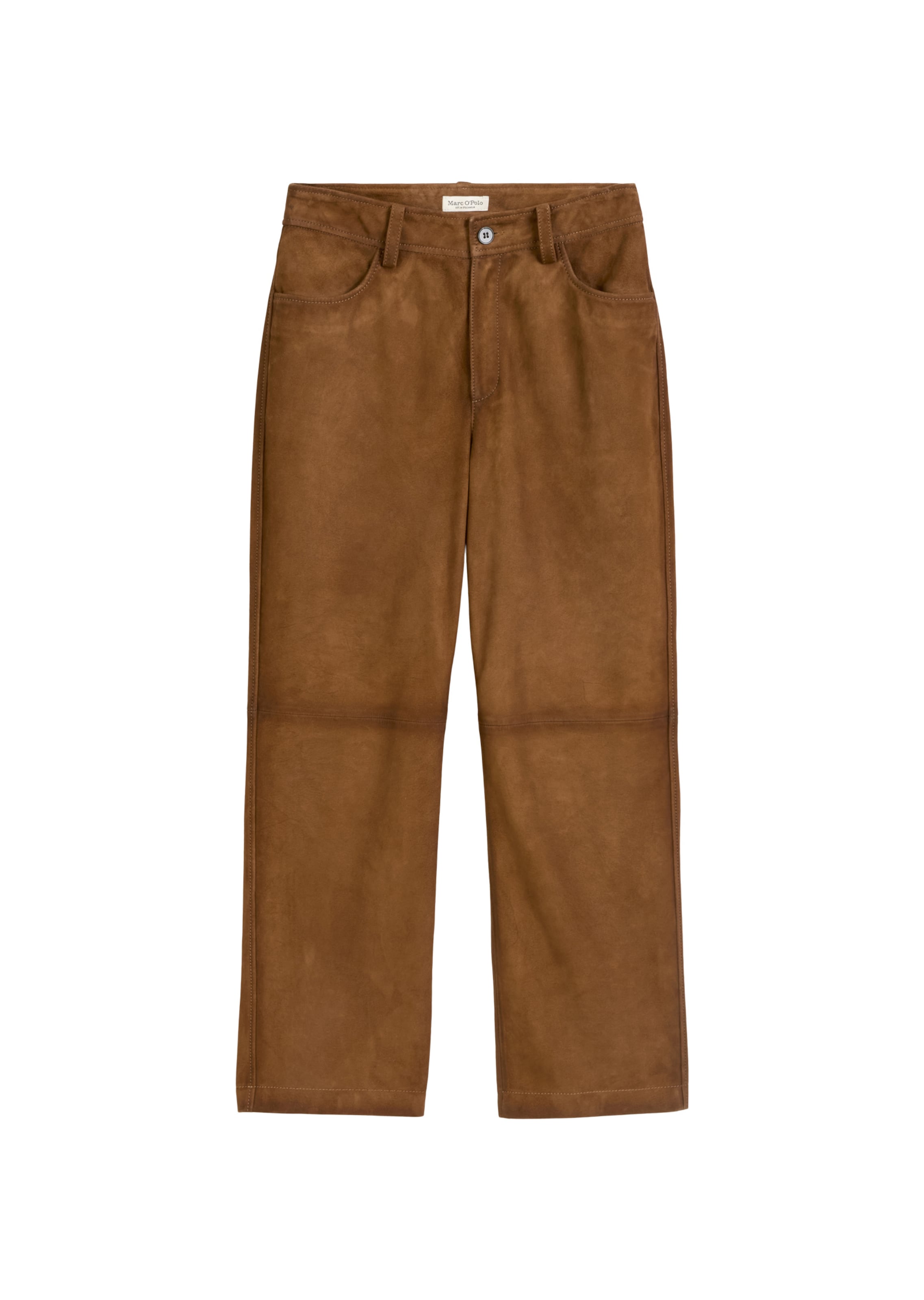 Marc O'Polo Regular Trousers in Brown: front