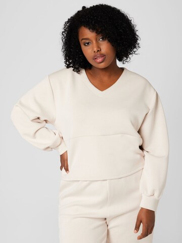 Guido Maria Kretschmer Curvy - Sweatshirt 'Sana' em bege: frente