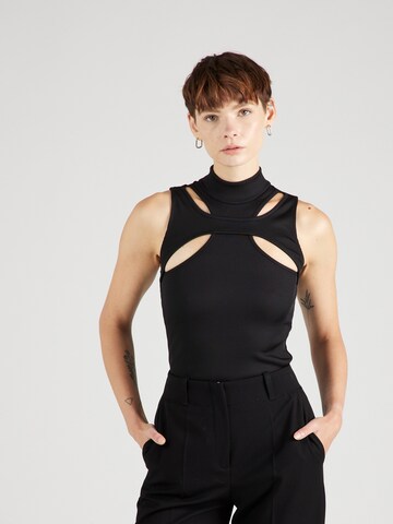 HUGO Top 'Deurybia' in Black: front