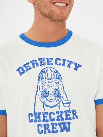 Derbe T-Shirt 'Derbe City' in Weiß