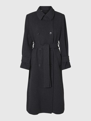 Manteau mi-saison SELECTED FEMME en gris : devant