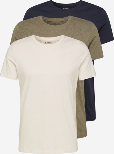 BURTON MENSWEAR LONDON Camiseta en beige / navy / verde, Vista del producto