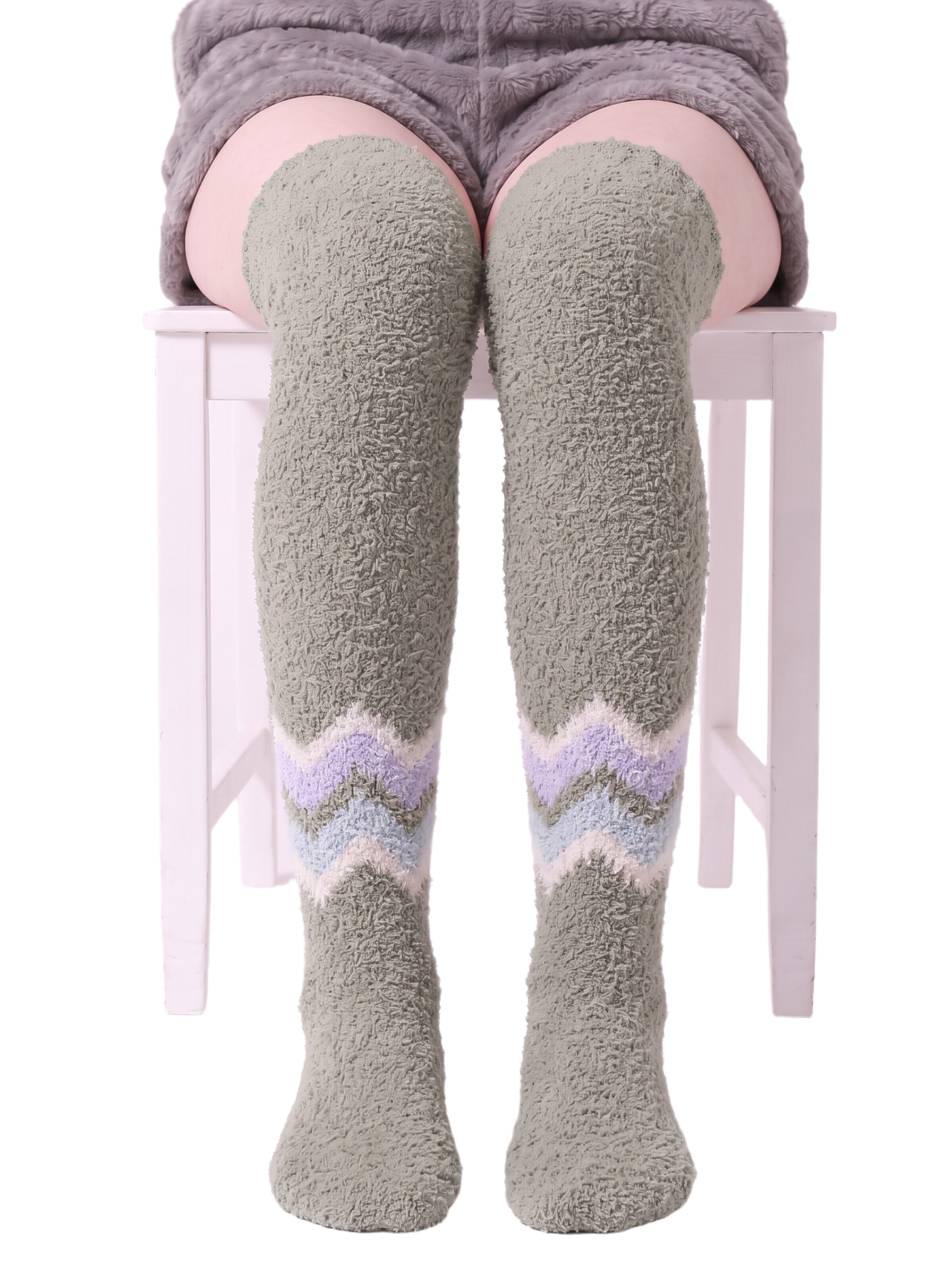 BONVERANO Over the Knee Socks in Blue