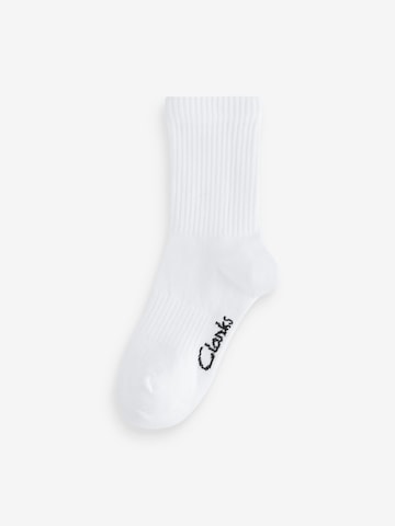 CLARKS Къси чорапи в бяло