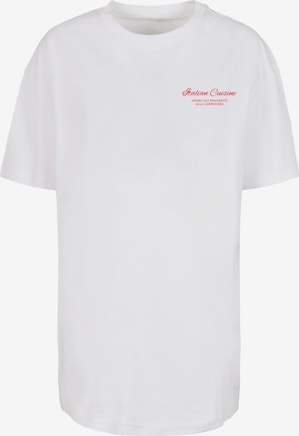 T-shirt oversize 'Al Dente Per Favore' Merchcode en blanc : devant