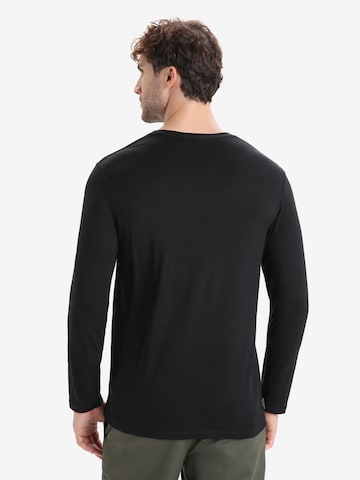 ICEBREAKER Performance Shirt 'Tech Lite II Ski Fields' in Black