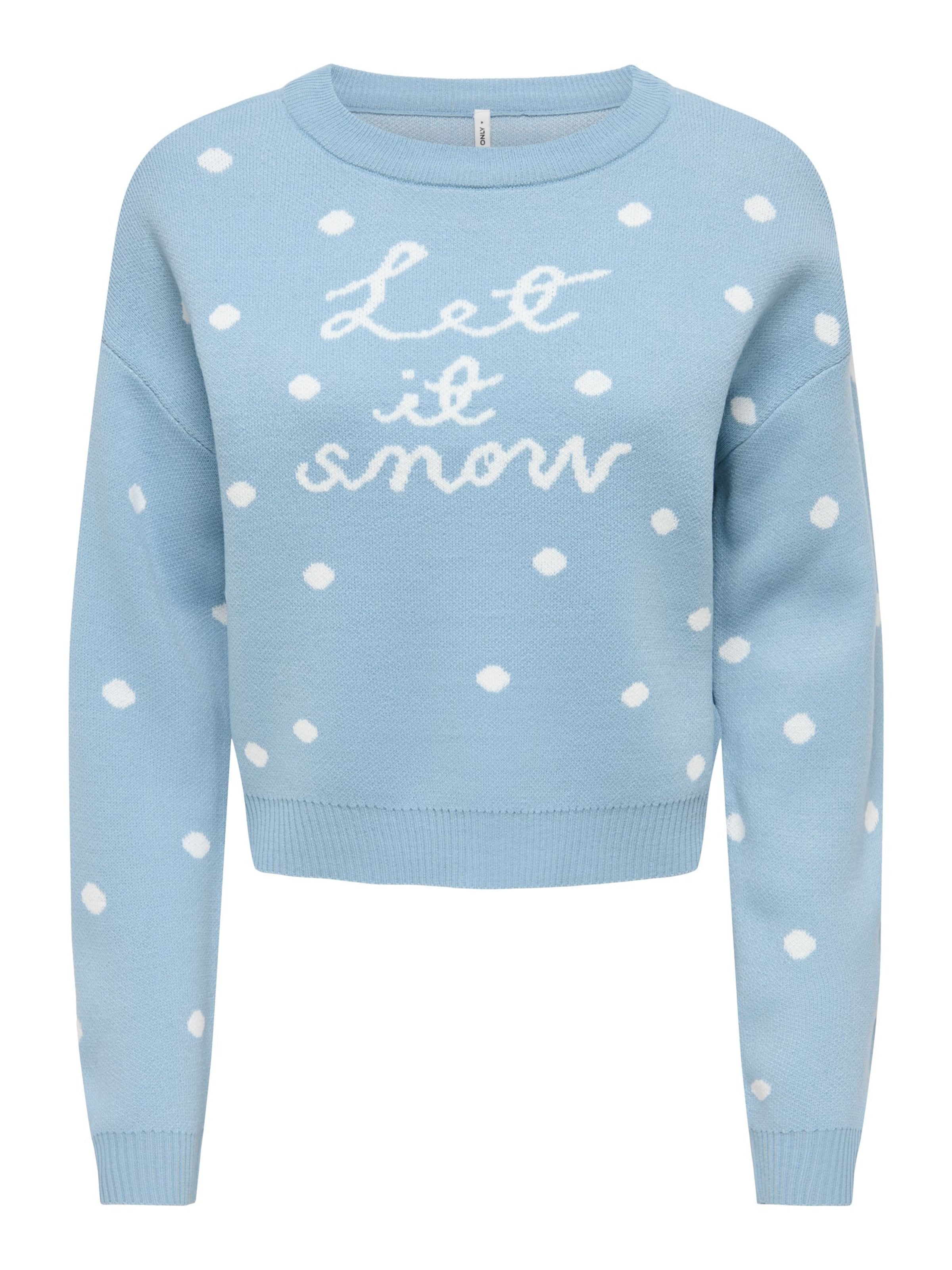 ONLY Pullover 'XMAS' i blå: forside