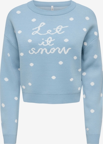 ONLY Pullover 'XMAS' i blå: forside