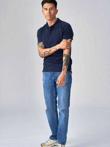 Coupe regular Chemise ' Muscle Polo ' TEESHOPPEN en bleu