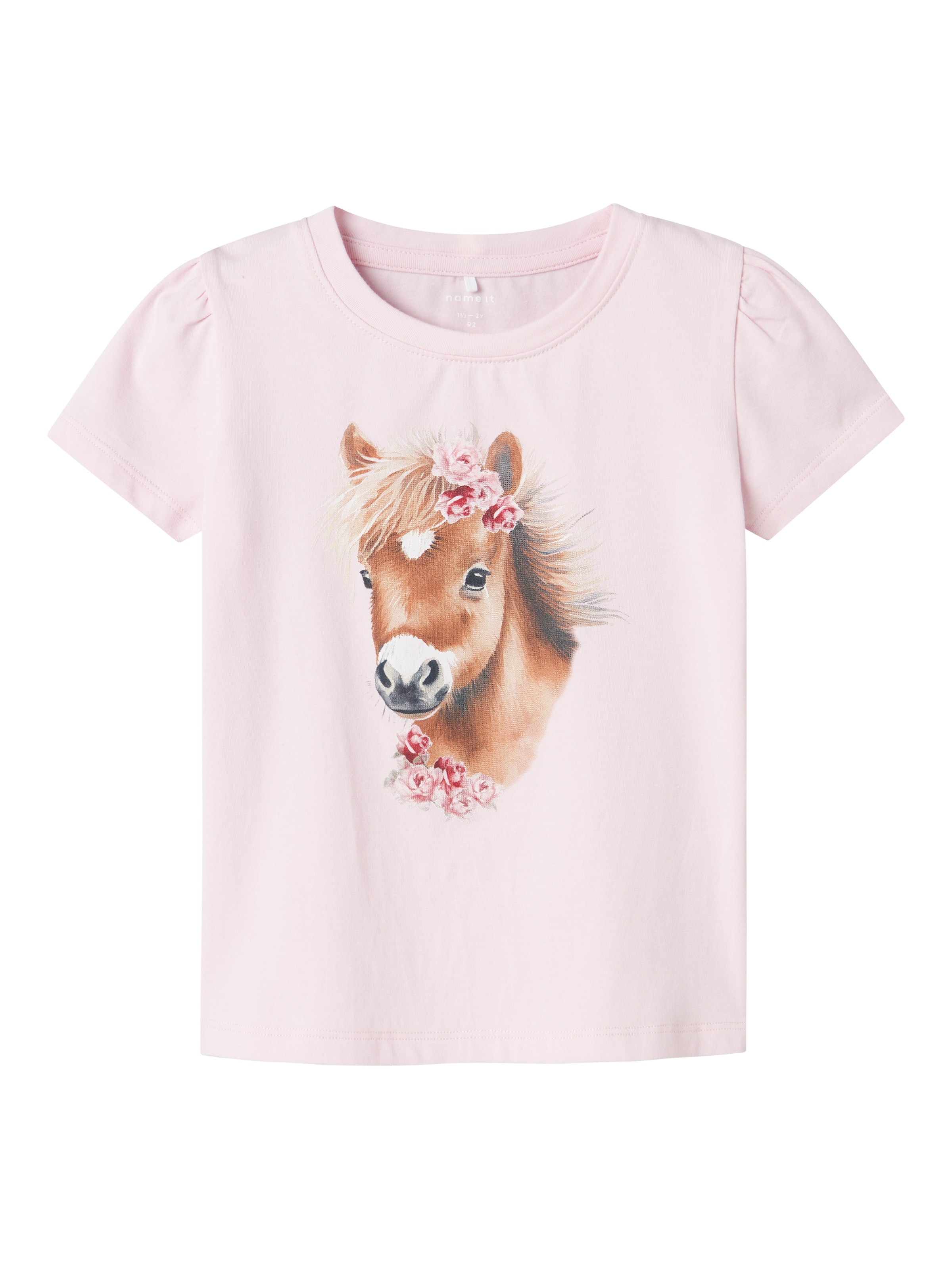 NAME IT Μπλουζάκι 'NMFHani' σε ροζ: μπροστά