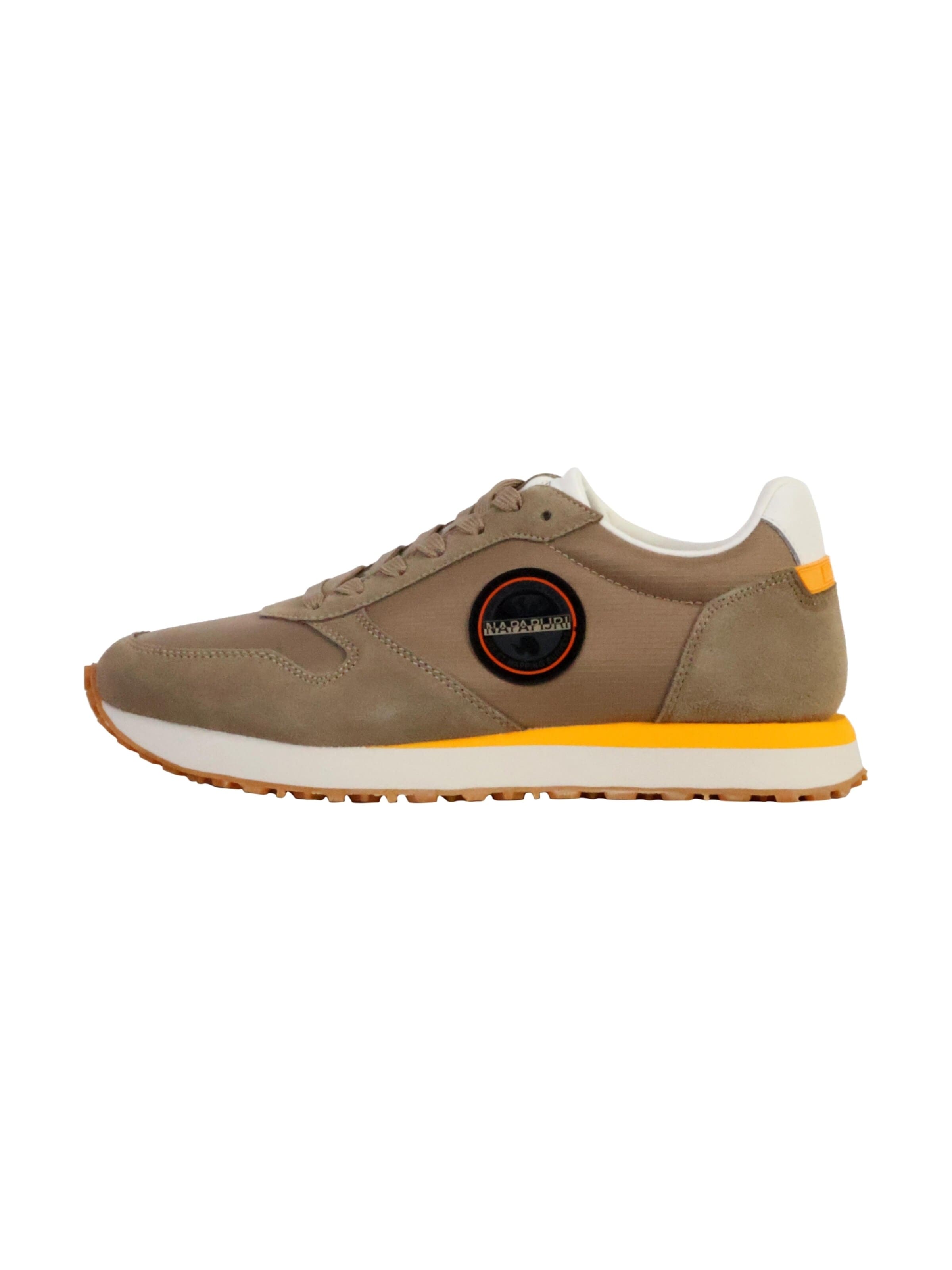 NAPAPIJRI Sportieve veterschoen 'Sun Low-Top-Sneaker aus Leder' in Beige: voorkant