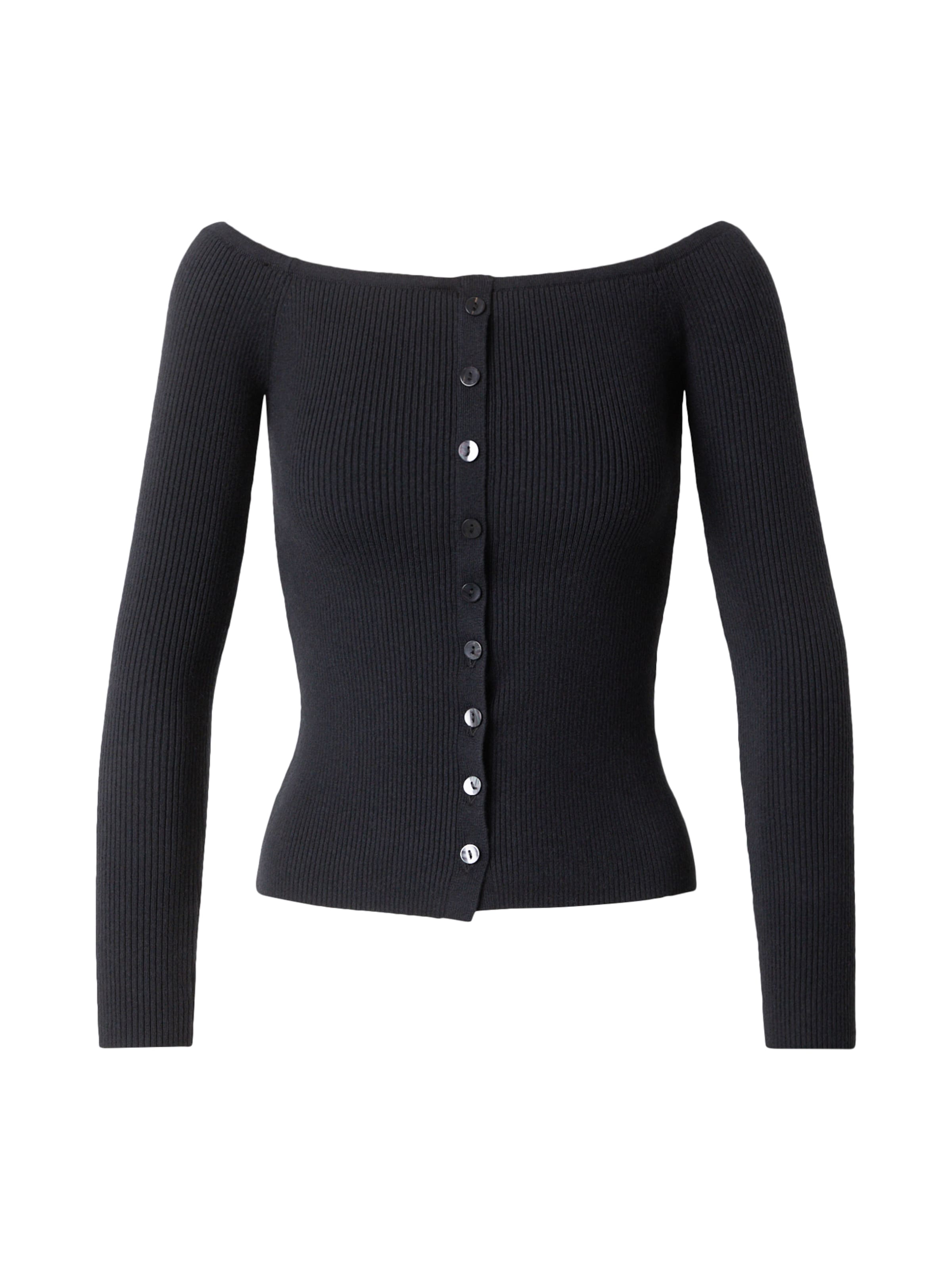 Abercrombie & Fitch - Casaco de malha em preto: frente