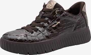 Baskets basses Tamaris en marron : devant