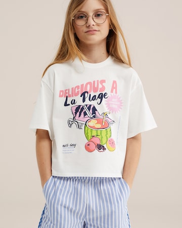 WE Fashion - Camiseta en blanco: frente