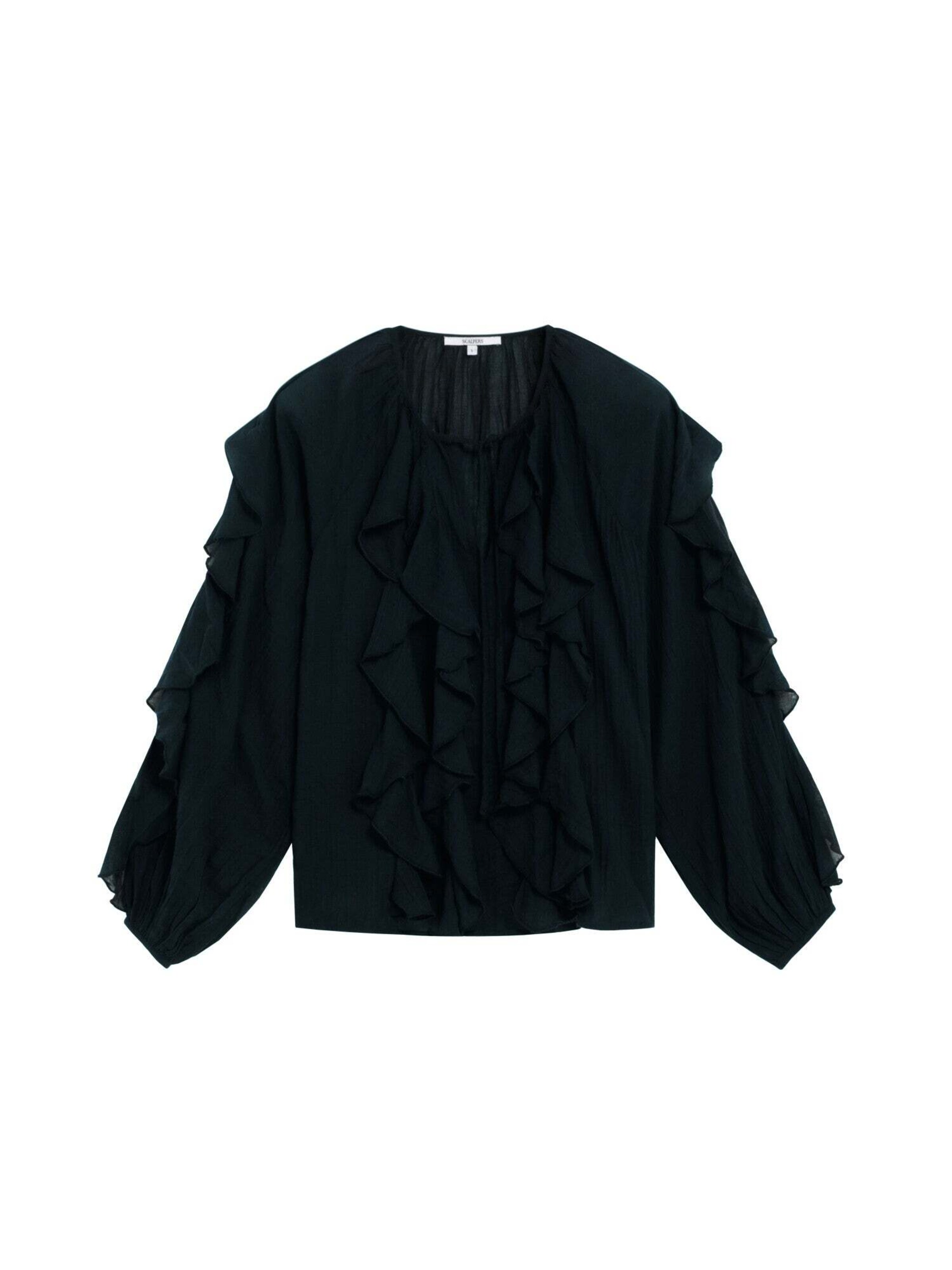 Chemisier Scalpers en noir : devant