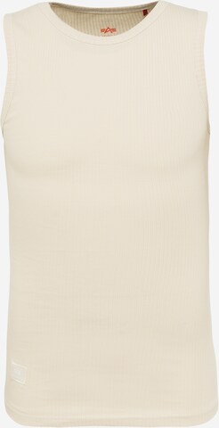 T-Shirt ALPHA INDUSTRIES en beige : devant