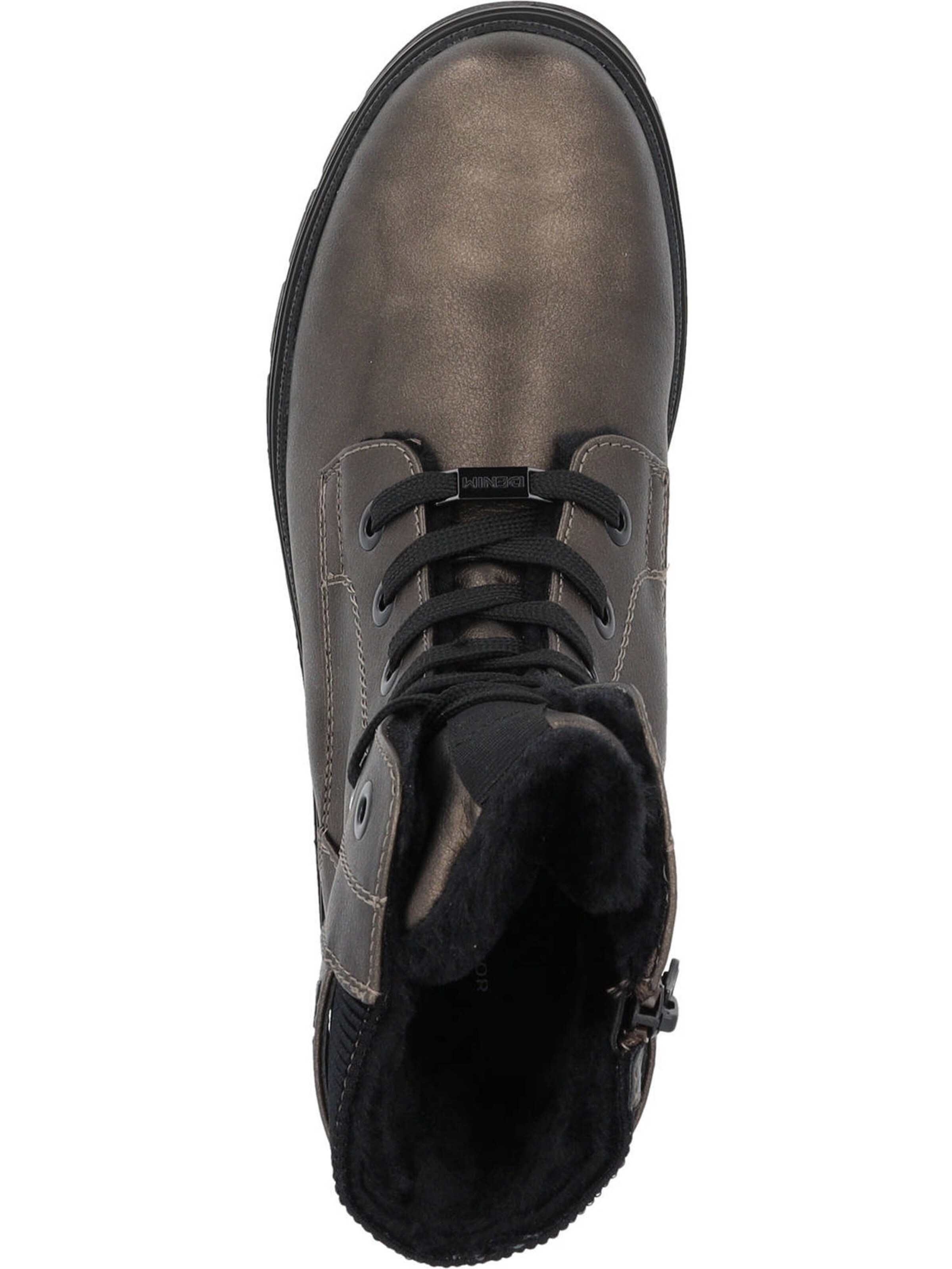 TOM TAILOR Schnürstiefelette in Grau