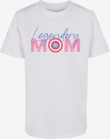 ABSOLUTE CULT T-Shirt 'Mother's Day - Avengers Capitan America Mom' in Weiß: predná strana