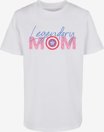 ABSOLUTE CULT Shirt 'Mother's Day - Avengers Capitan America Mom' in White: front