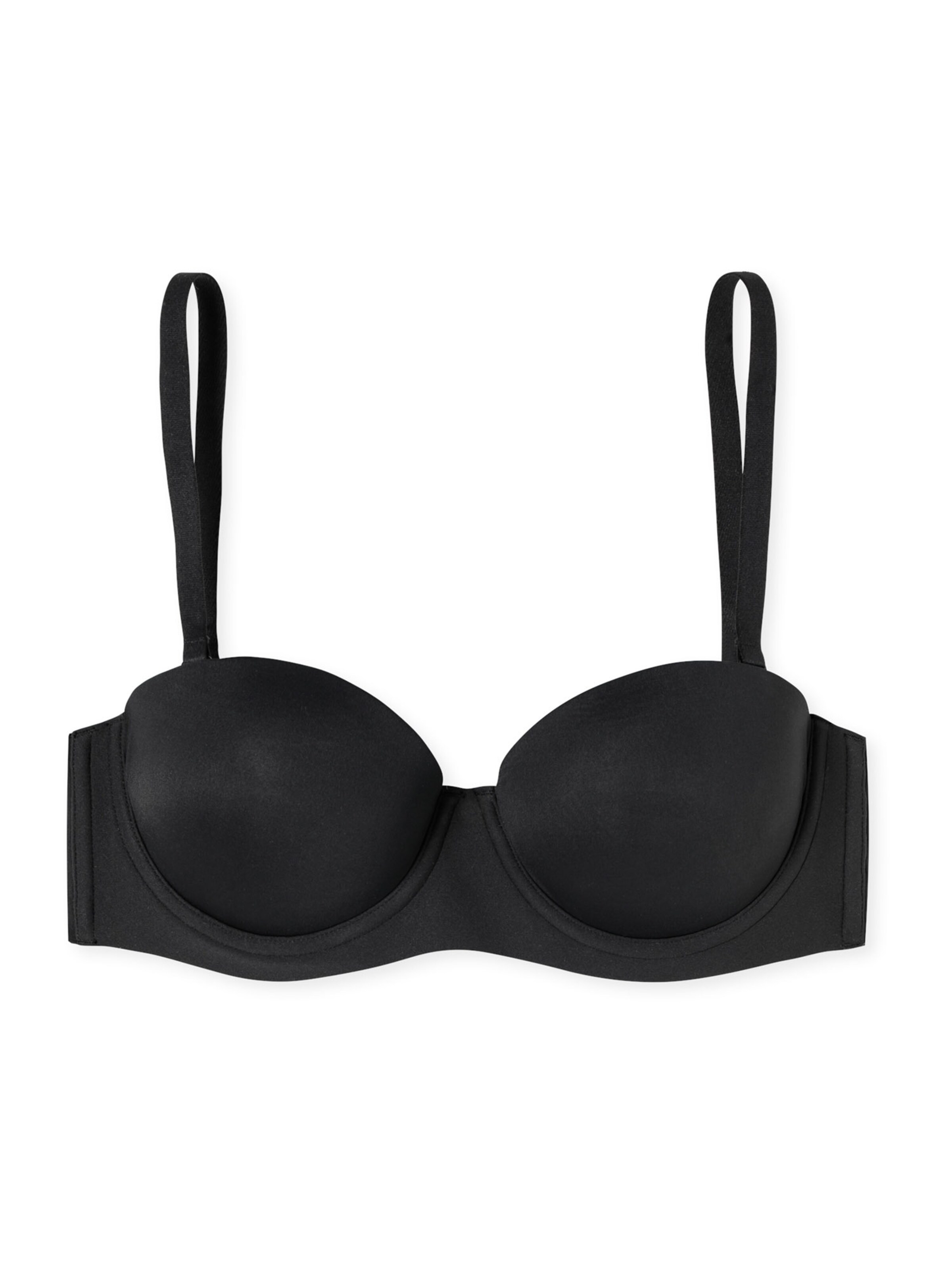 SCHIESSER Bandeau BH ' Bandeau mit Schale - Unique Micro ' in Zwart: voorkant