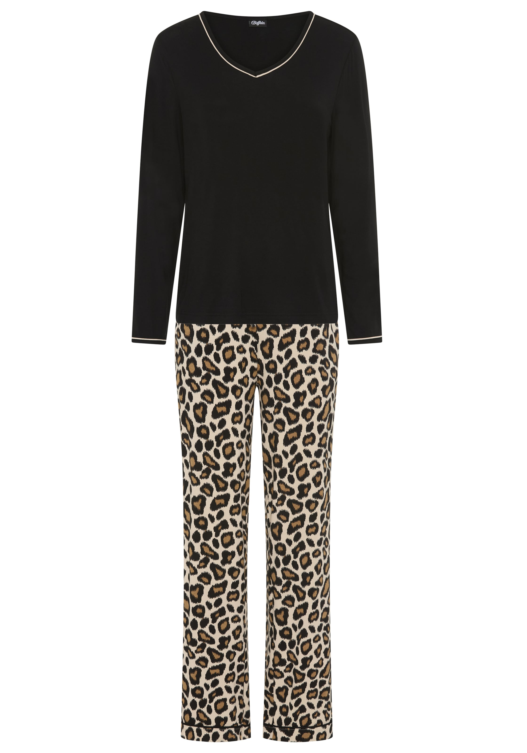 BUFFALO Pyjama in Schwarz: Vorderseite