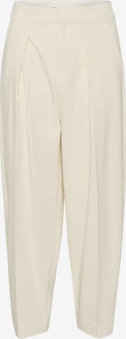 InWear Loosefit Plissert bukse 'Zella' i beige: forside