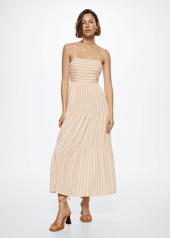 MANGO Summer Dress 'Paola' in Beige