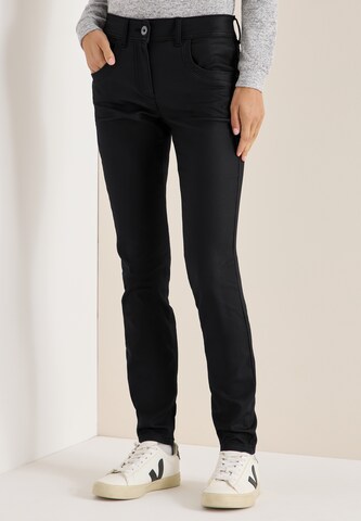 STREET ONE Slim fit Pants in Black: front