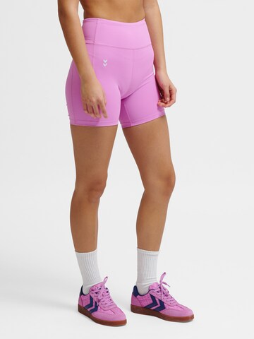 Hummel Skinny Sportbroek 'Hiit Impact' in Lila: voorkant