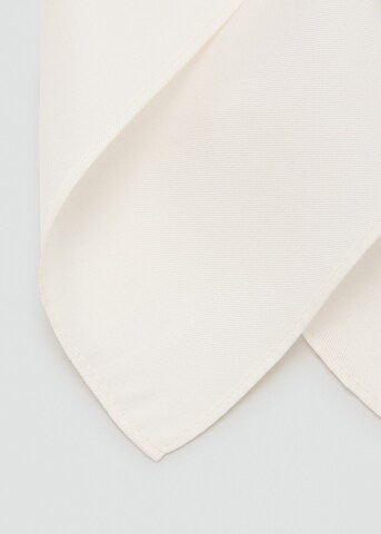 MANGO MAN Pocket Square 'Basico' in White