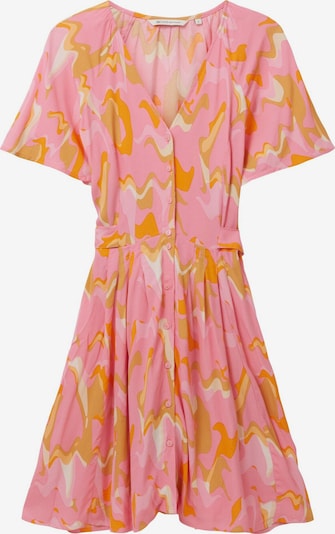 TOM TAILOR DENIM Kleid in beige / gelb / grün / pink, Produktansicht