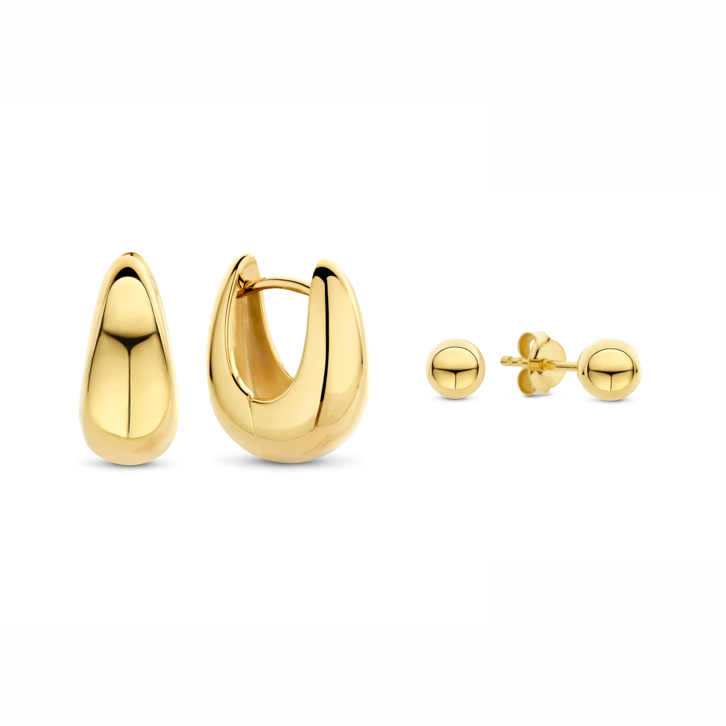 Boucles d'oreilles Parte di Me en or : devant