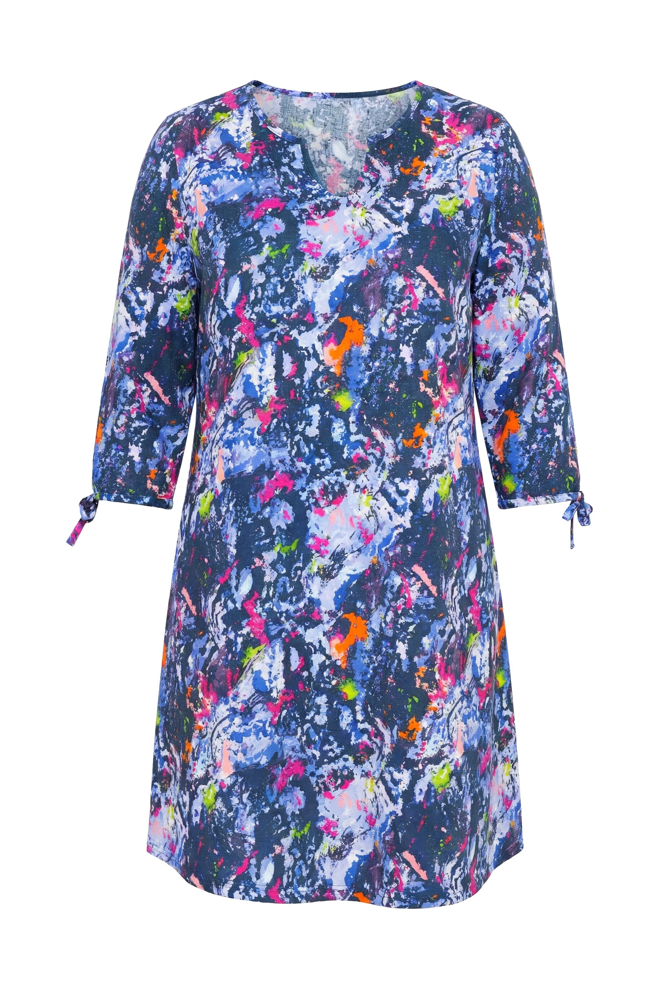 Ulla Popken Shirt Dress in Blue: front