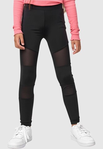 Urban Classics Skinny Leggings in Black: front