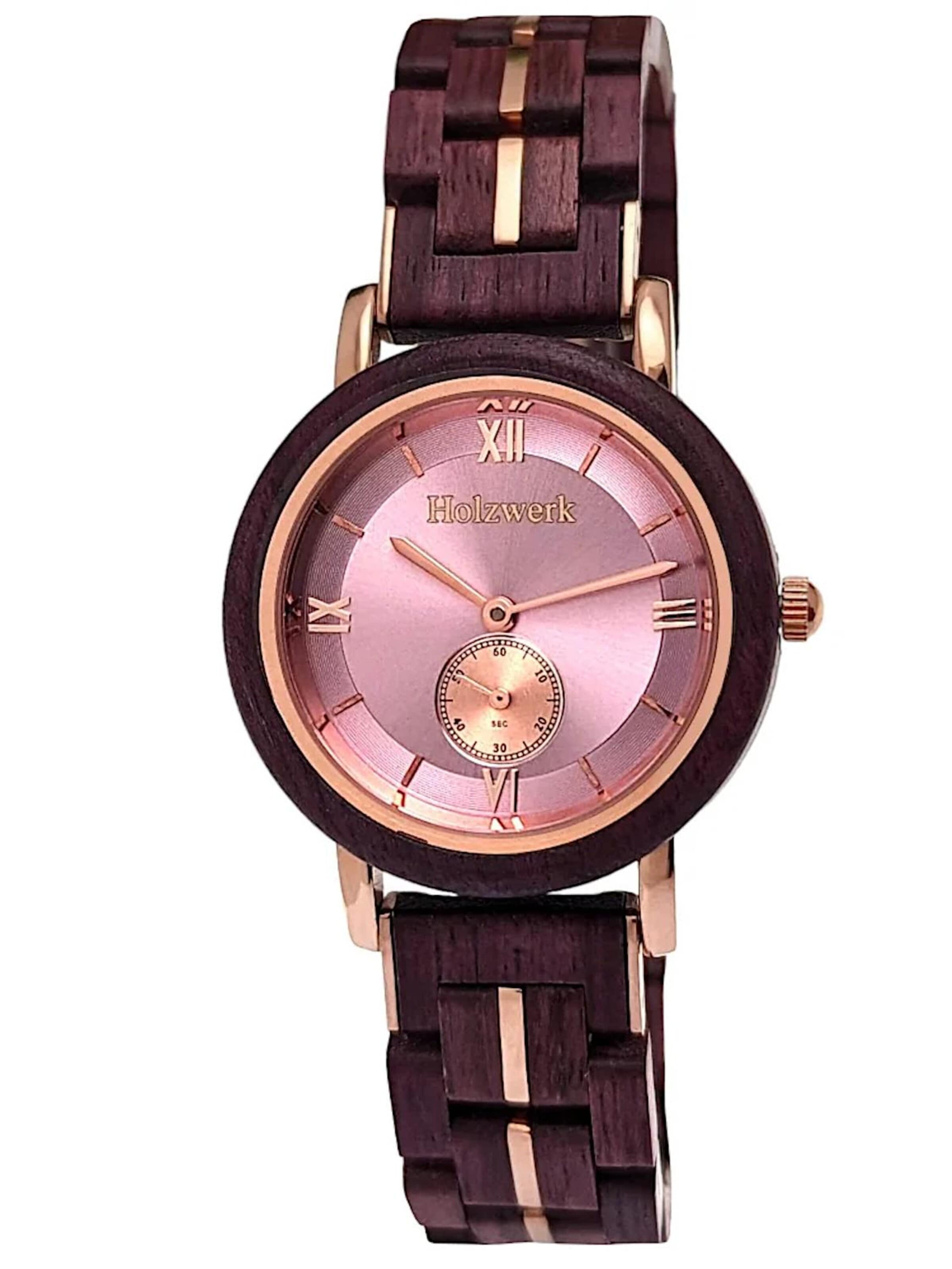 Holzwerk - Reloj analógico 'BRILLON' en oro: frente