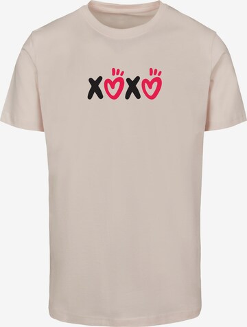 Merchcode Shirt 'Valentines Day - XOXO' in Roze: voorkant