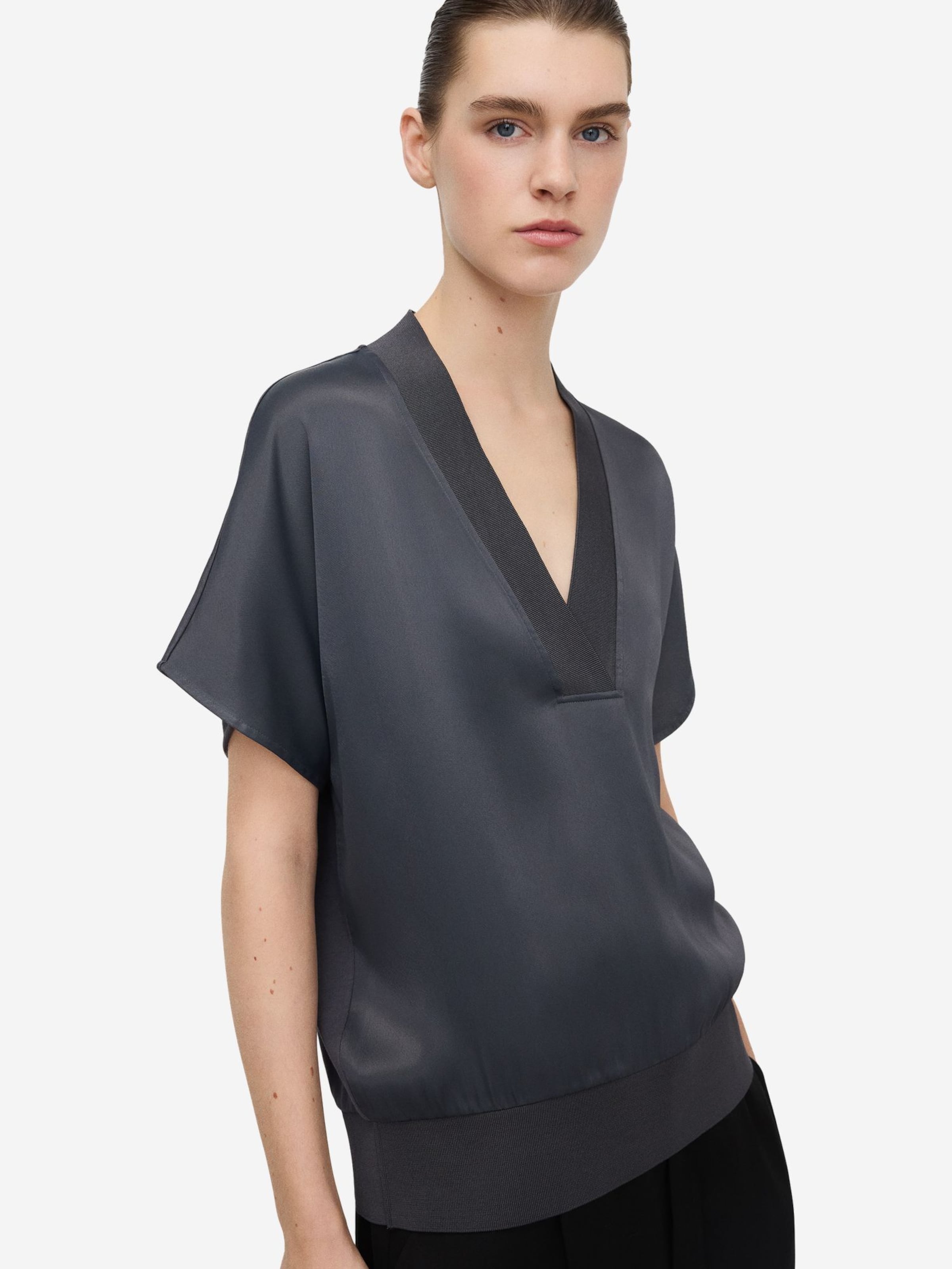 Adolfo Dominguez Shirt in Grijs: voorkant