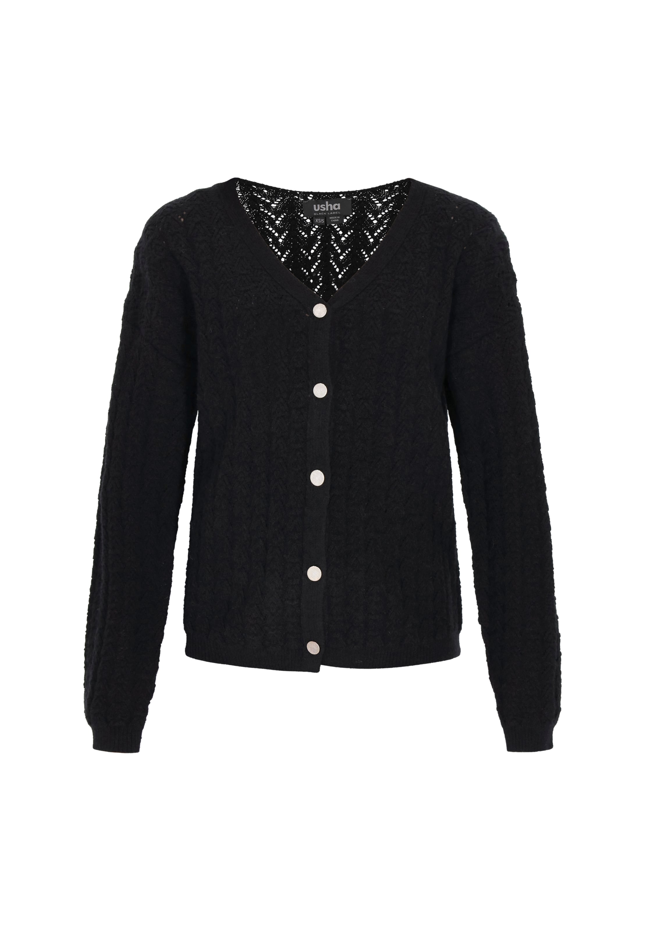 Cardigan usha BLACK LABEL en noir : devant