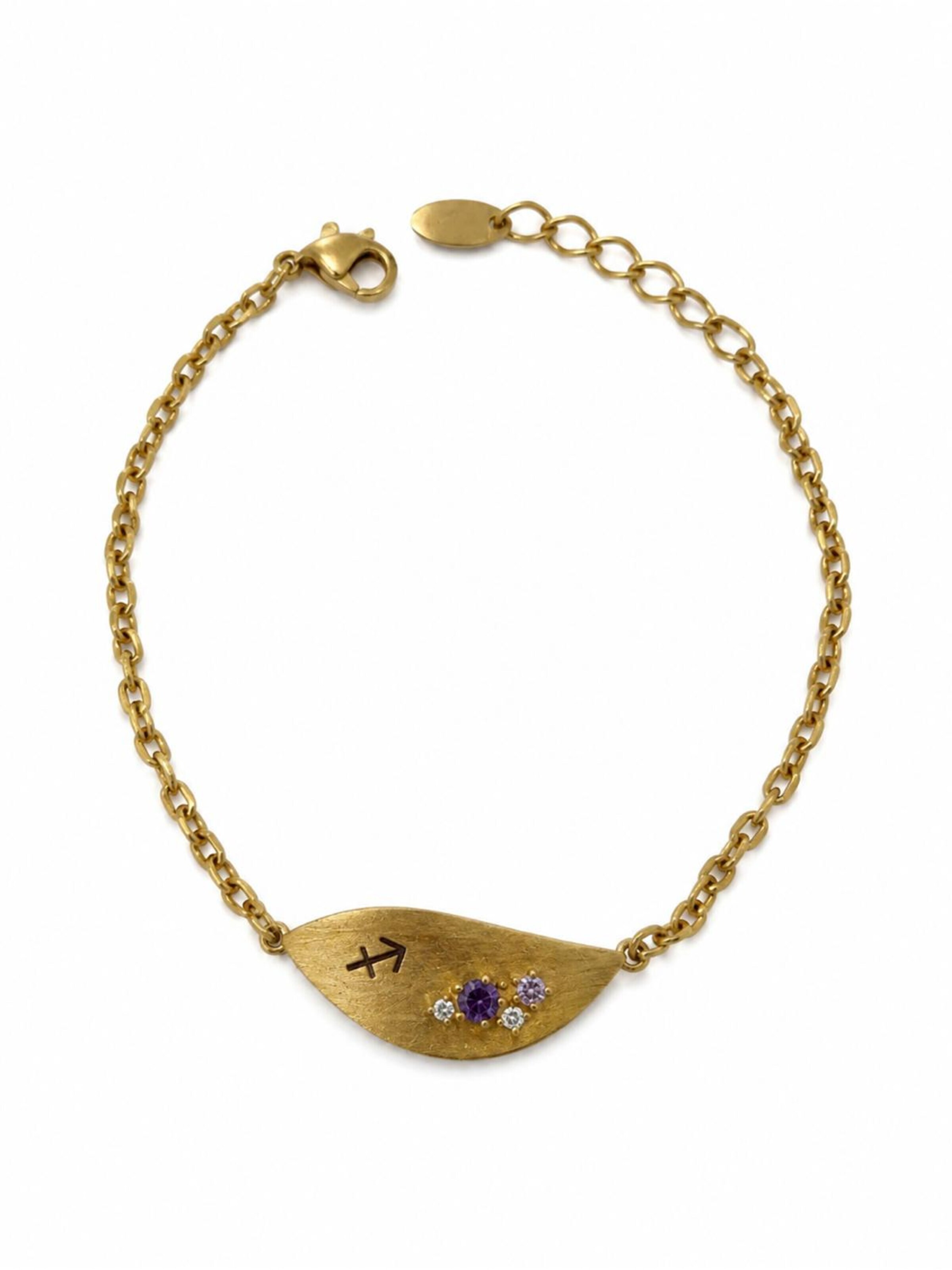 Sally Jane Jewelry Bracelet 'Sagittarius | Boogschutter Zodiac' in Gold: front