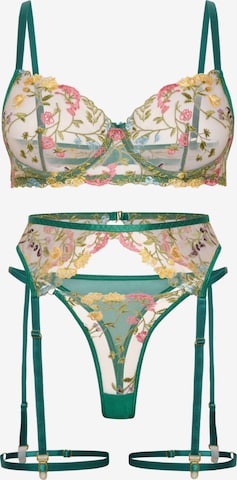 Orchibelle Underwear Sets in Green: front