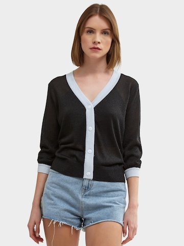 Influencer Cardigan i sort: forside