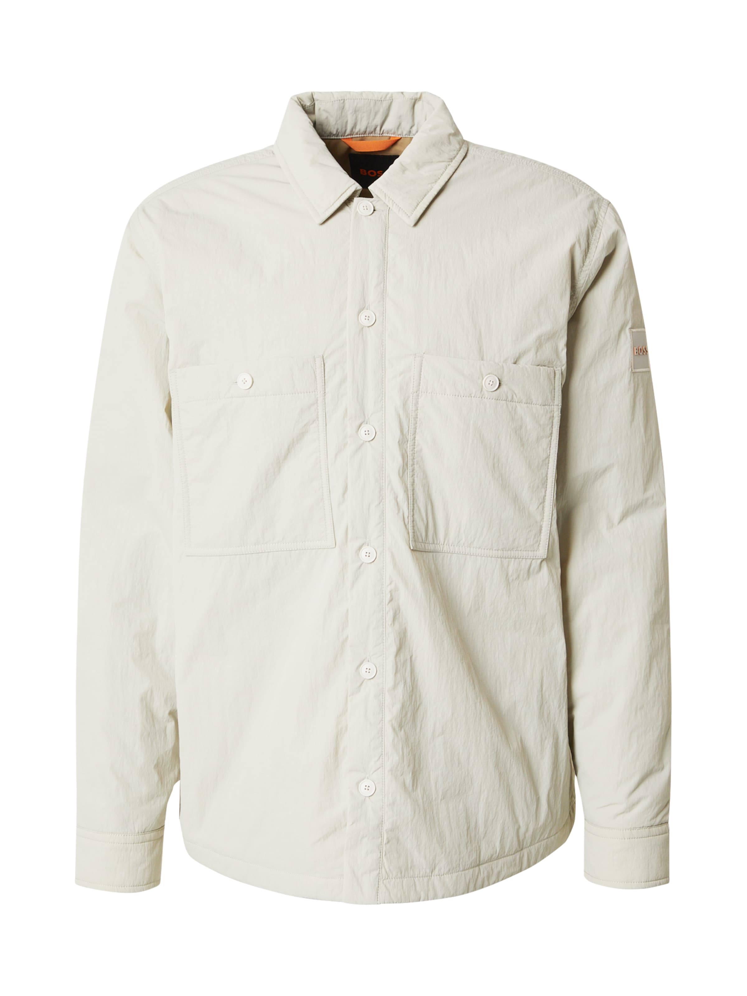 Coupe regular Veste mi-saison 'Locky' BOSS en beige : devant