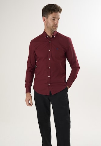 Felix Hardy Regular fit Button Up Shirt in Red