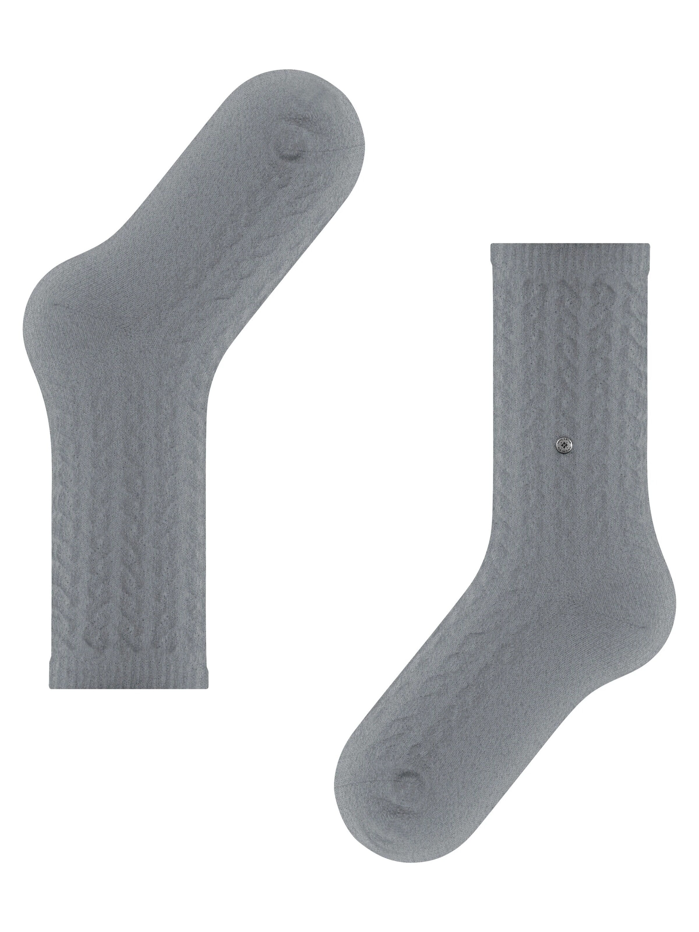 BURLINGTON Socks 'Cable' in Silver