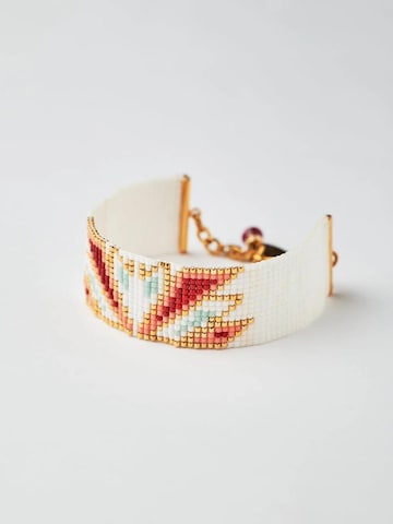 Braccialetto 'Miyuki Loom Stitched Swan' di THE GEM STORIES JEWELRY in rosso